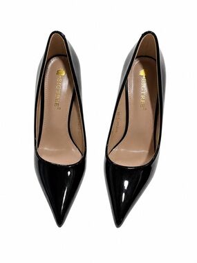 Bigtree Black Patent Pointed-Toe Heels